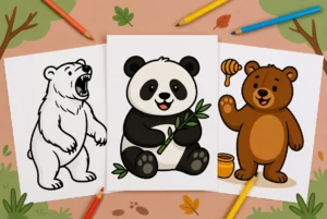 Bear coloring pages