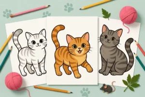 Cat coloring pages