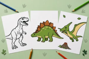 Dinosaur coloring pages