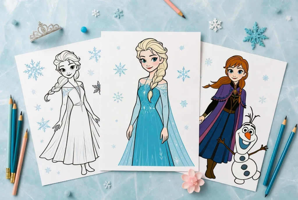 elsa coloring pages