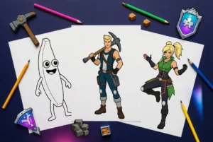 Fortnite coloring pages