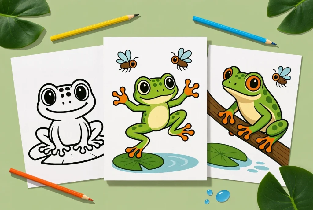 frog coloring pages
