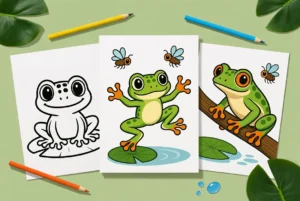 Frog coloring pages
