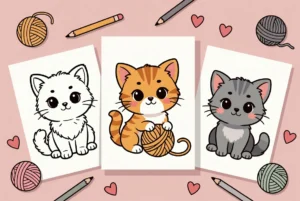 Kitten coloring pages