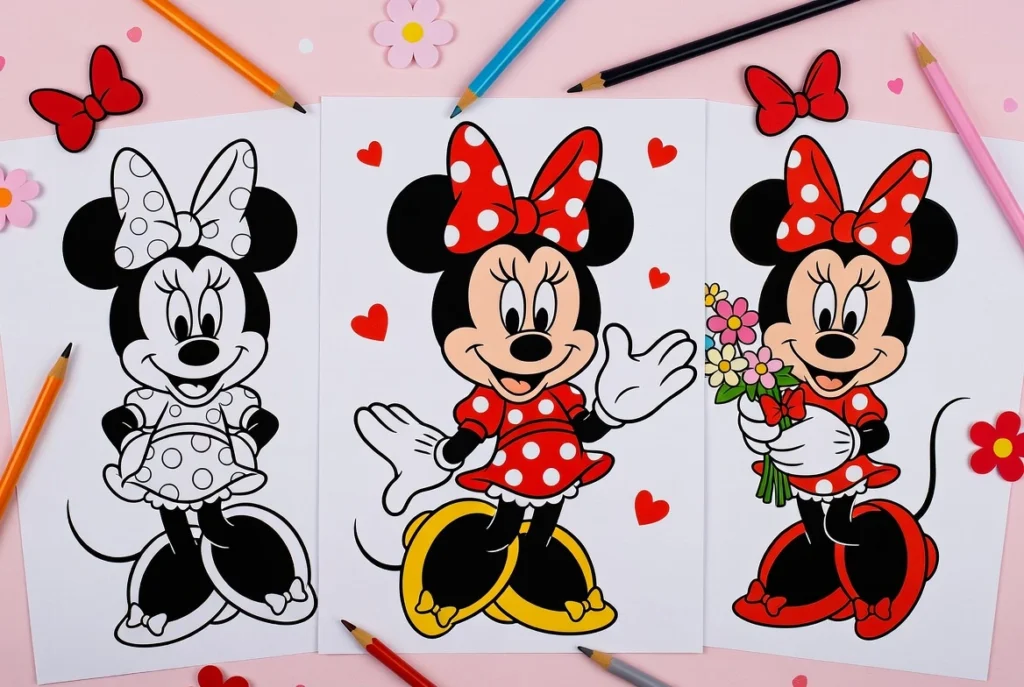 minnie mouse coloring pages