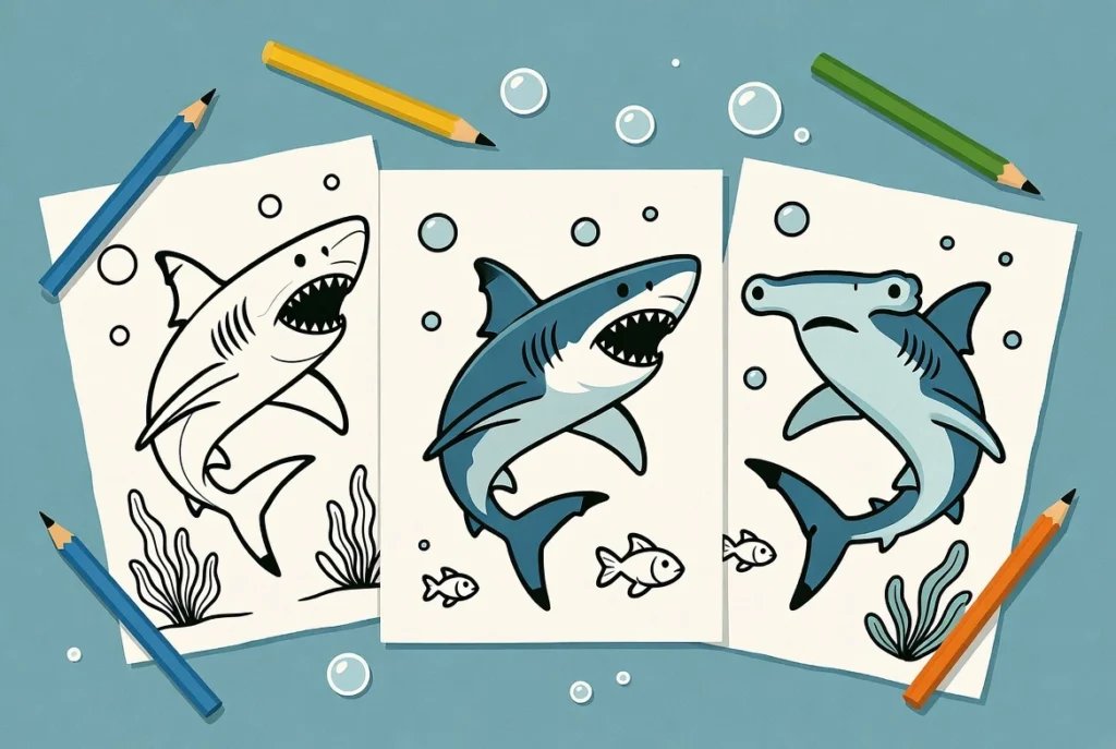 shark coloring pages