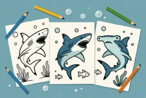 Shark coloring pages