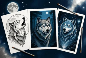 Wolf coloring pages