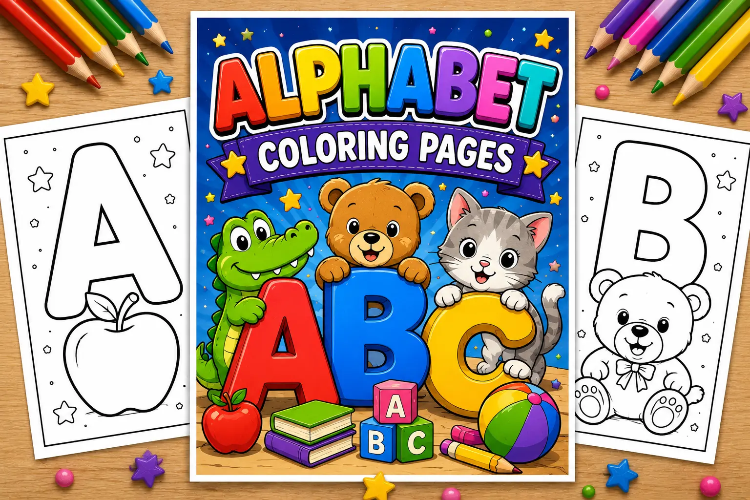 alphabet coloring pages