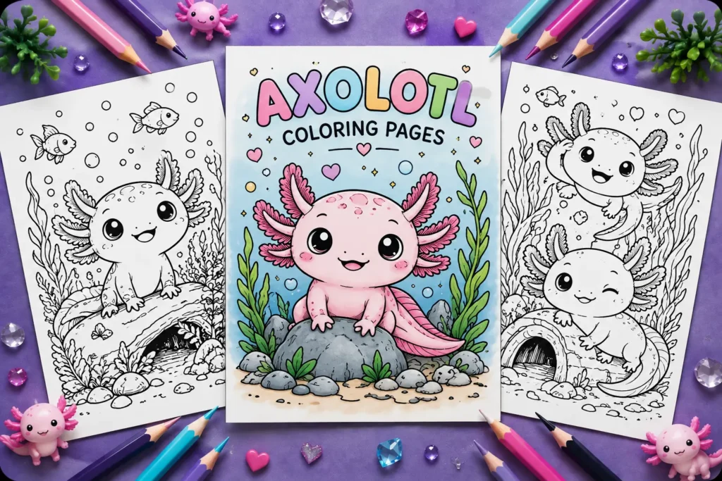 Axolotl Coloring Pages – Free PDF Printables
