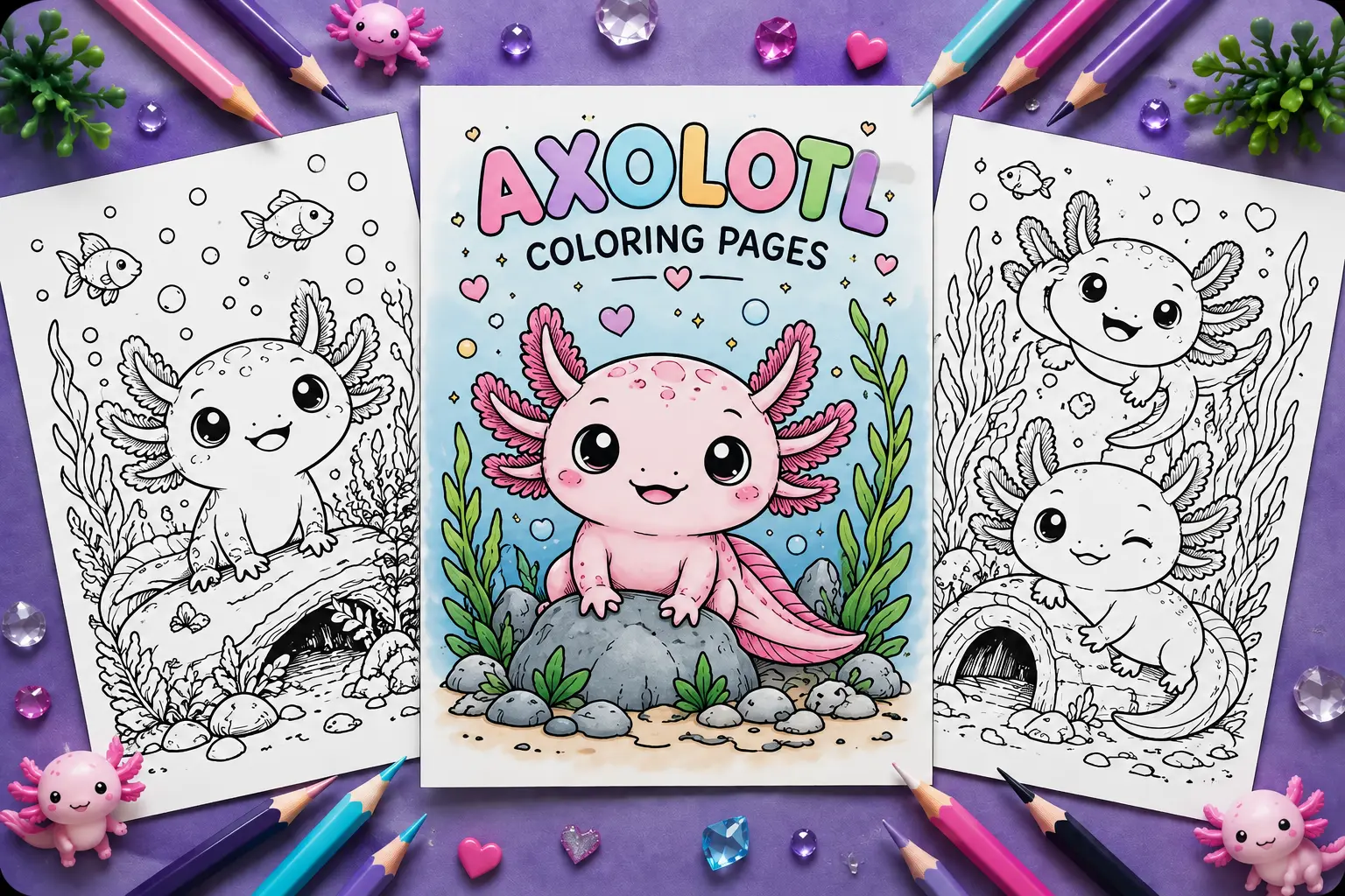 Axolotl Coloring Pages – Free PDF Printables