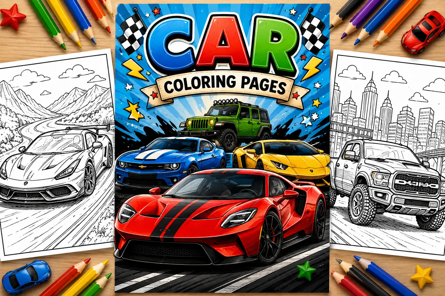 car coloring pages