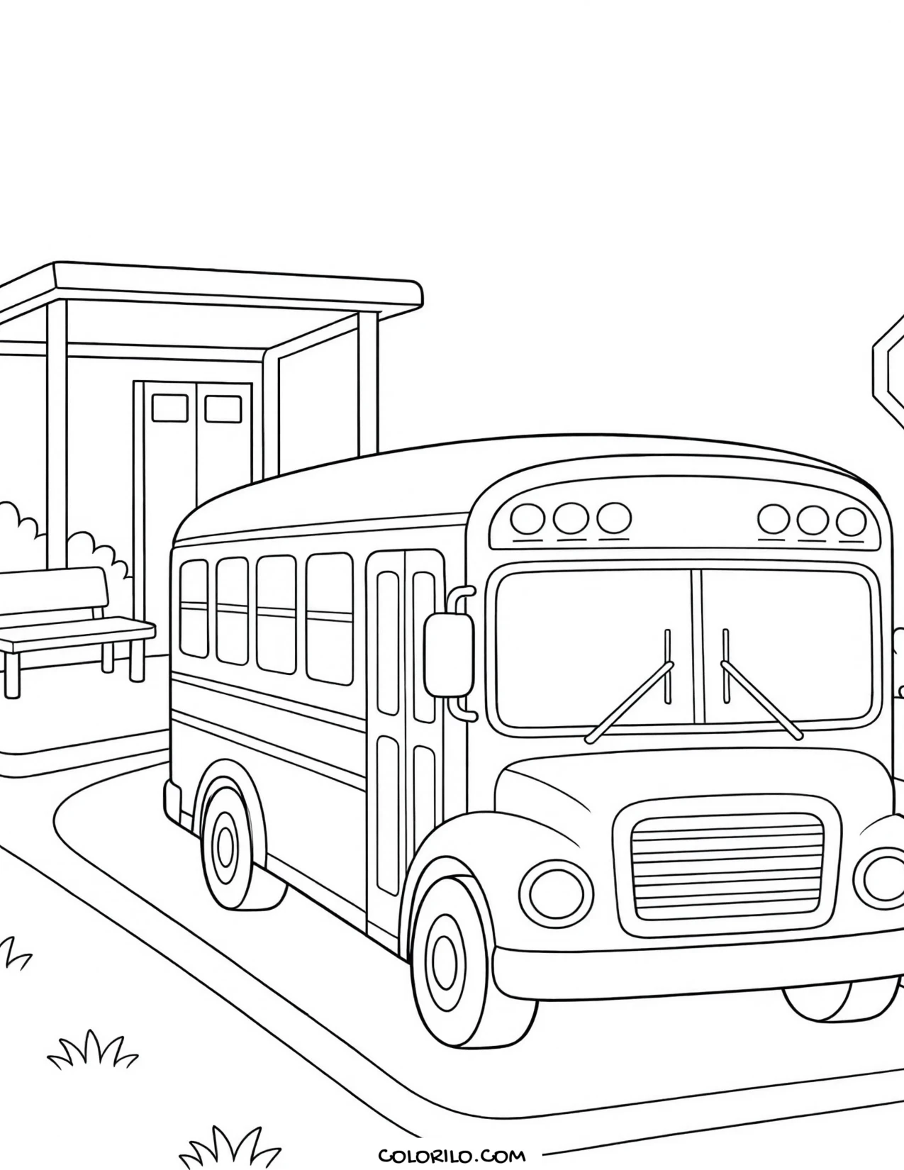 A cement mixer truck coloring page