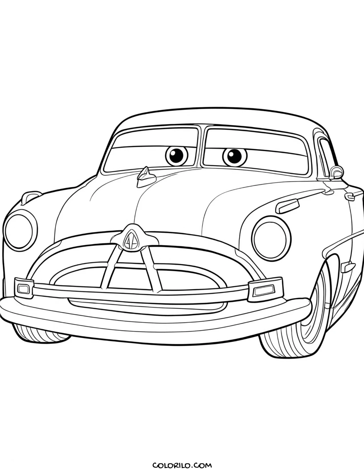 Doc Hudson seen from the front coloring page