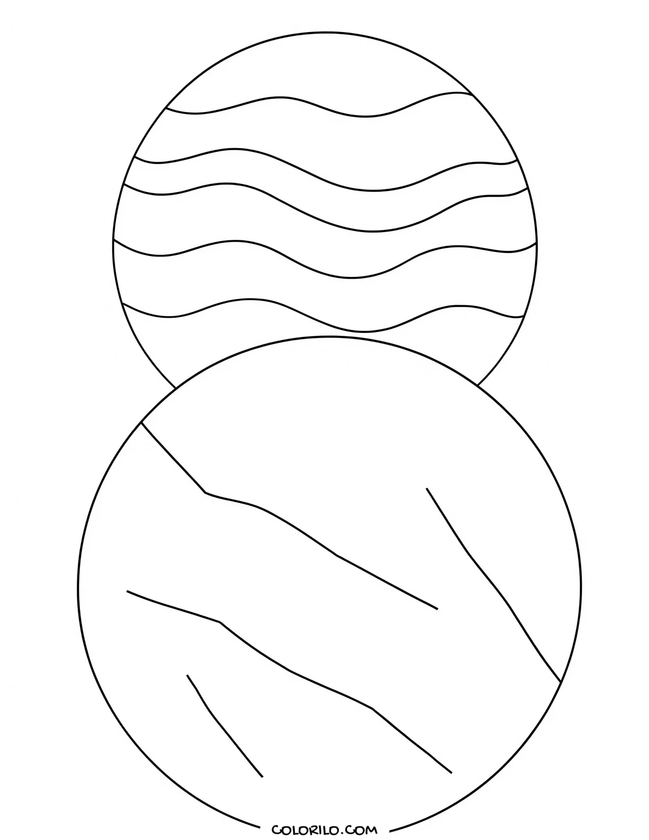 The icy surface of Europa coloring page