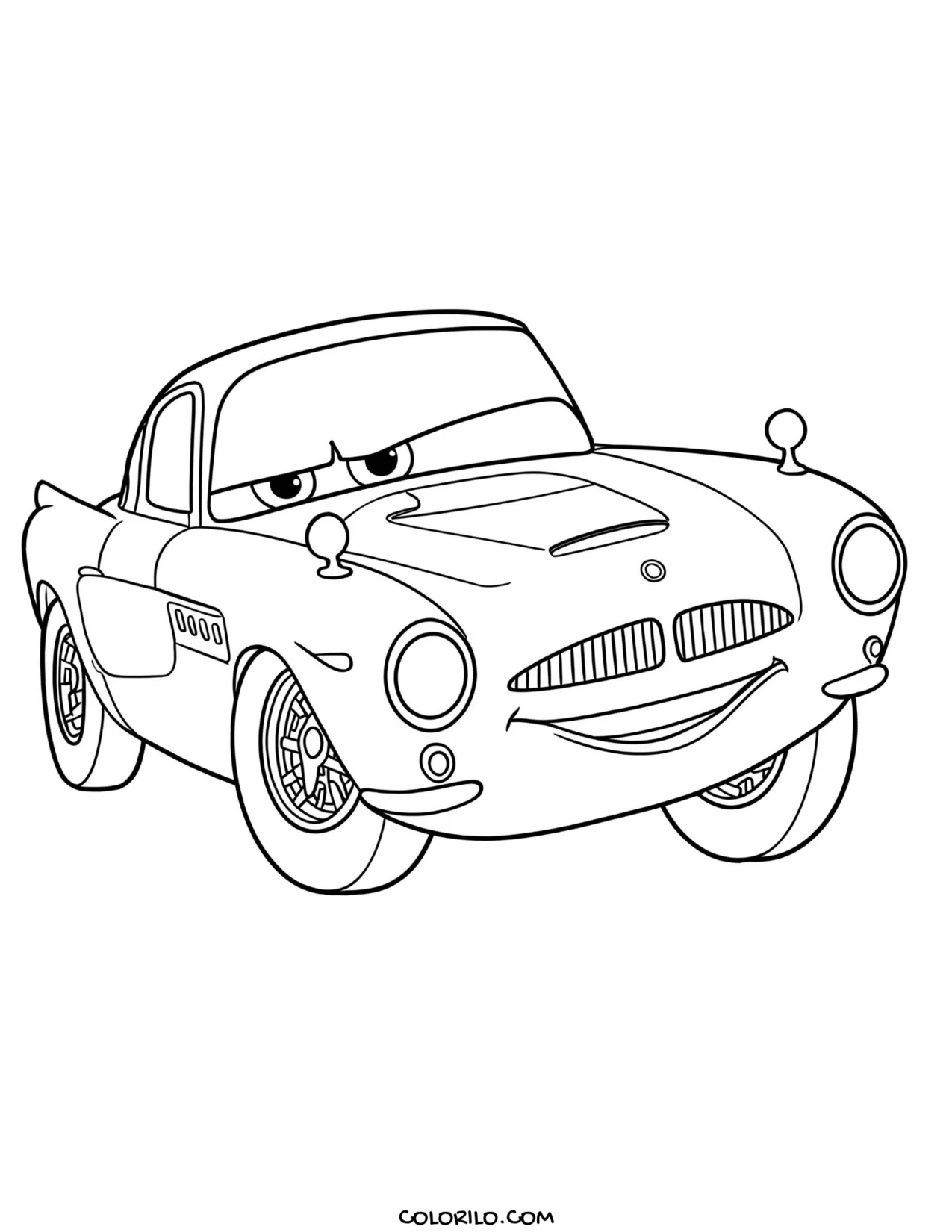 Finn McMissile with a smile coloring page