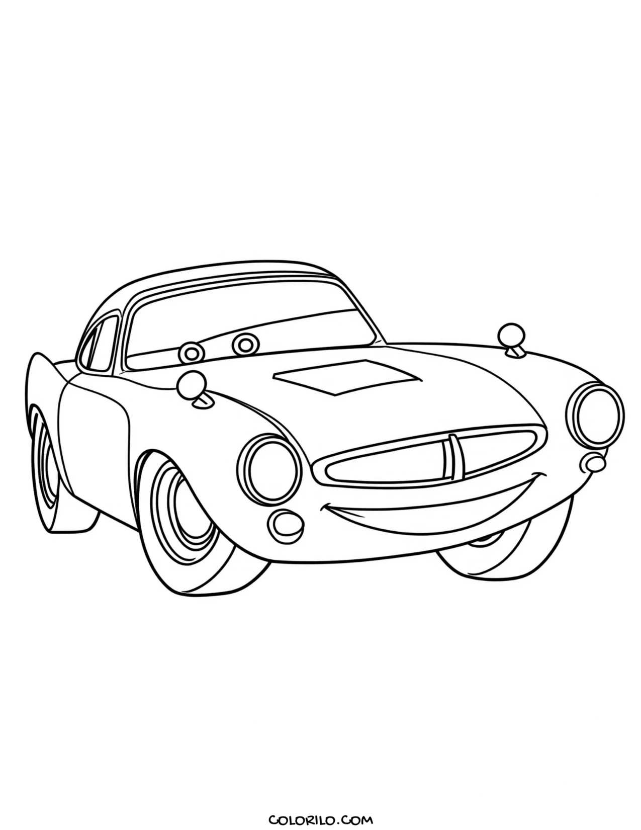 Finn McMissile the spy car coloring page
