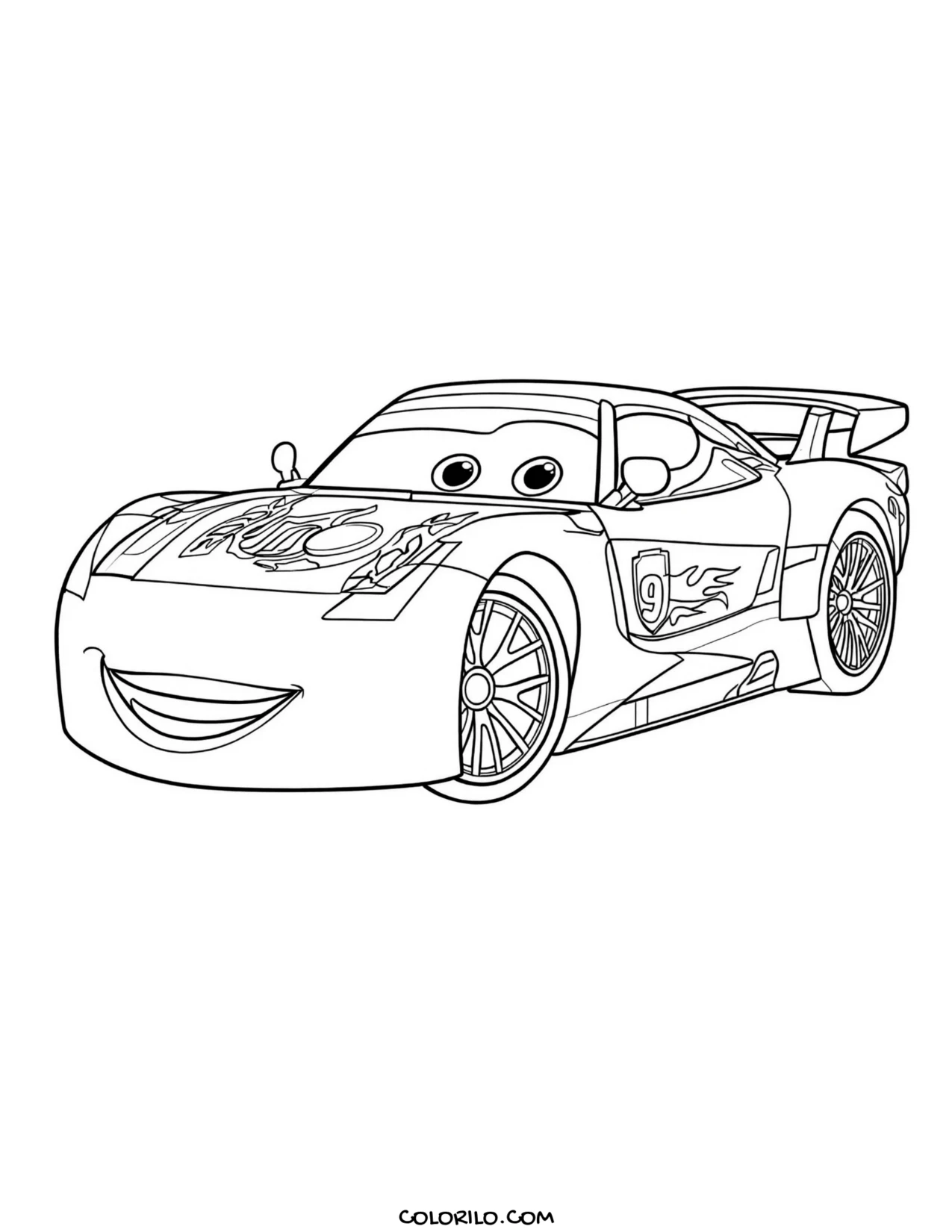 Francesco Bernoulli with flame livery coloring page
