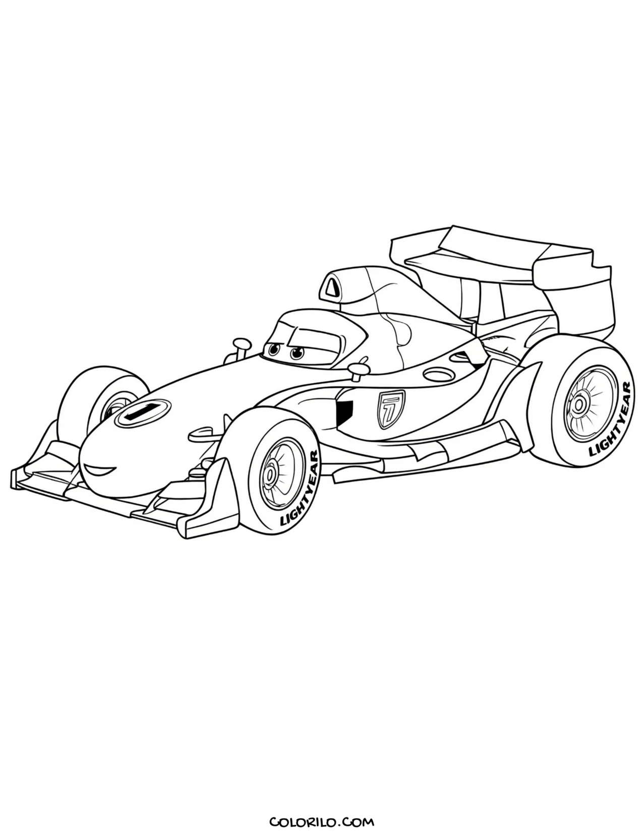 Francesco Bernoulli in side view coloring page