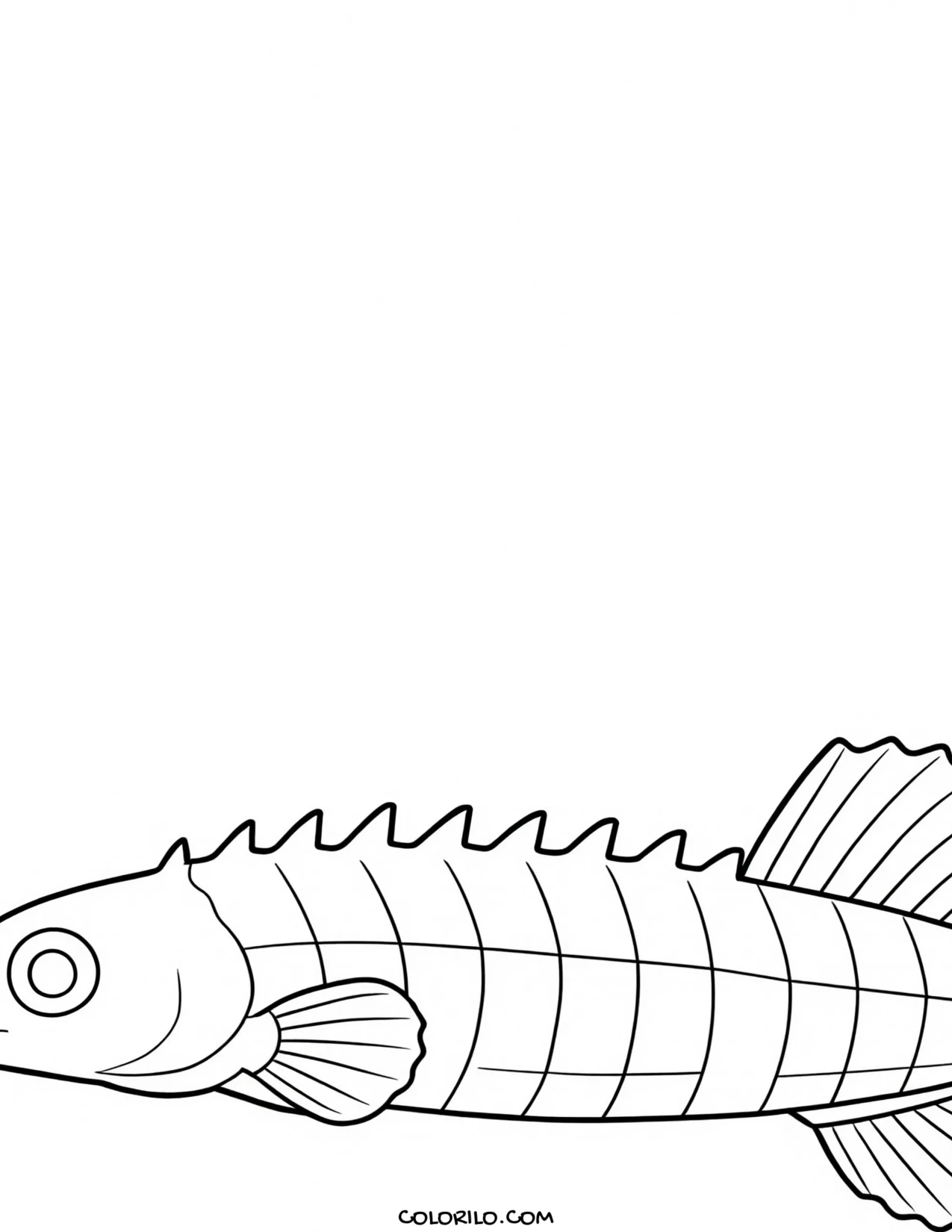 A greater pipefish with its long straight body coloring page