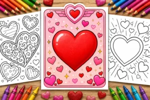 Heart coloring pages