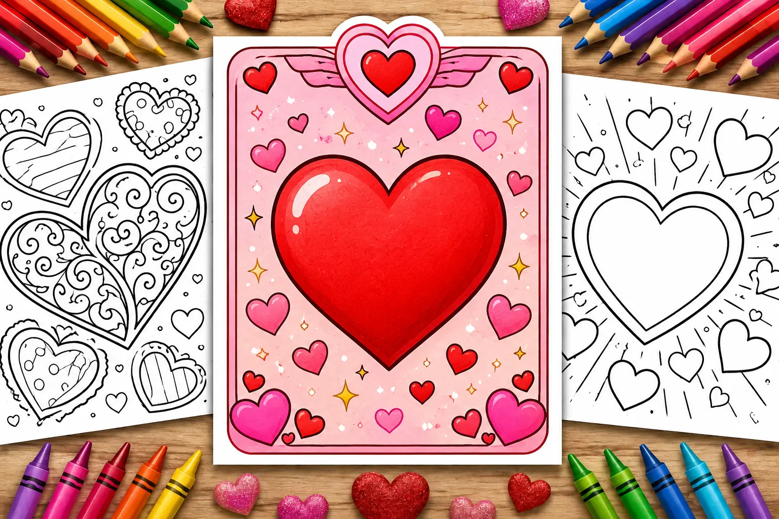 heart coloring pages