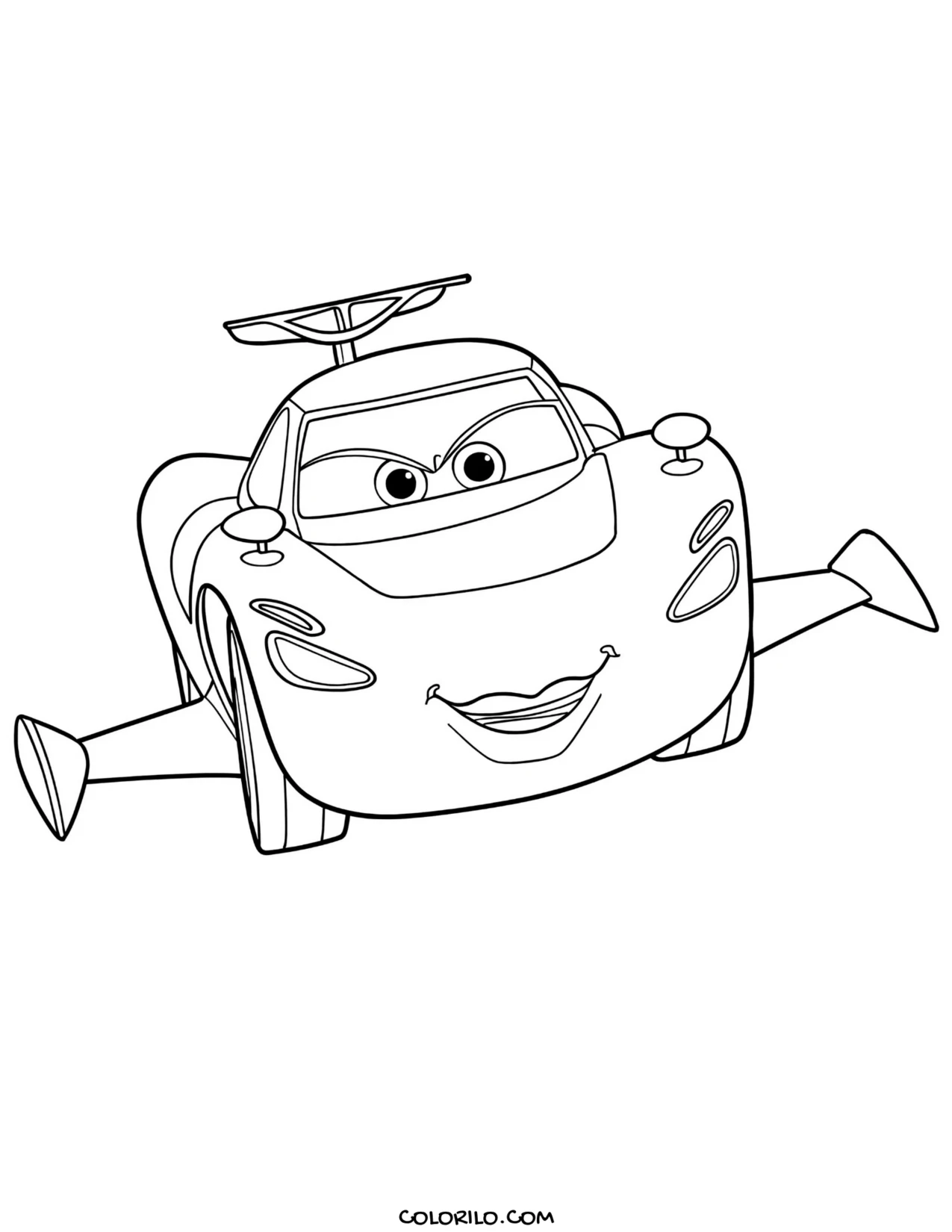 Holley Shiftwell with her wings out coloring page