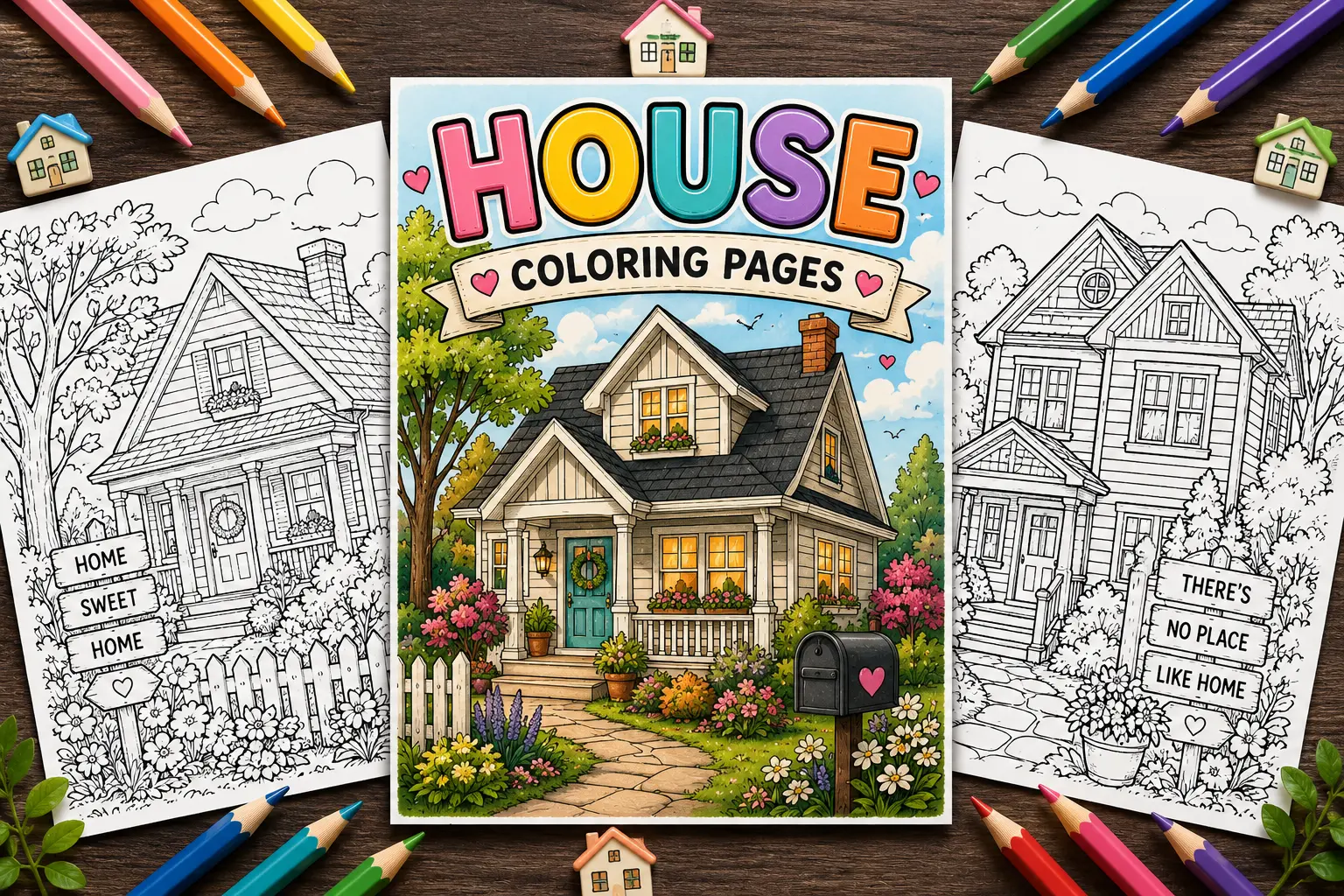 house coloring pages