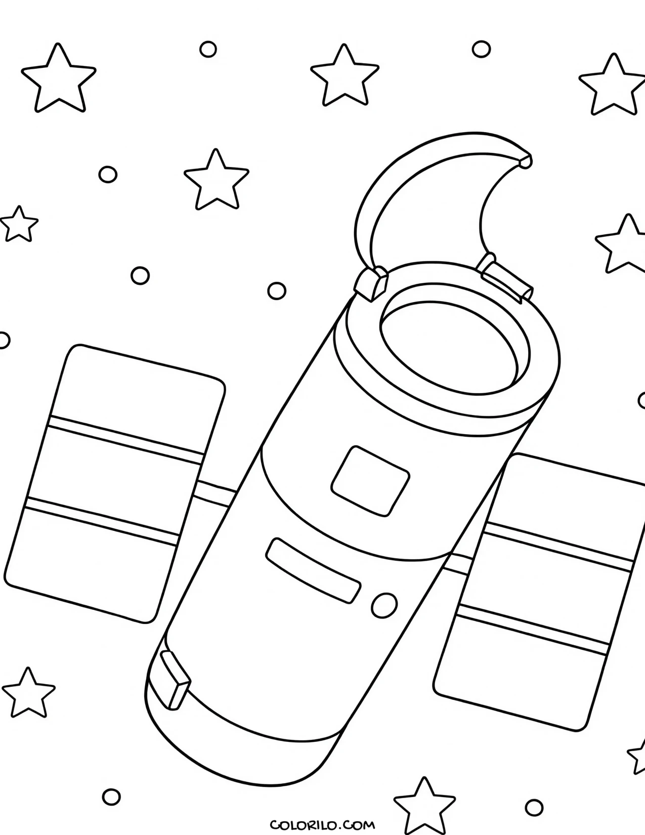The Hubble Space Telescope coloring page