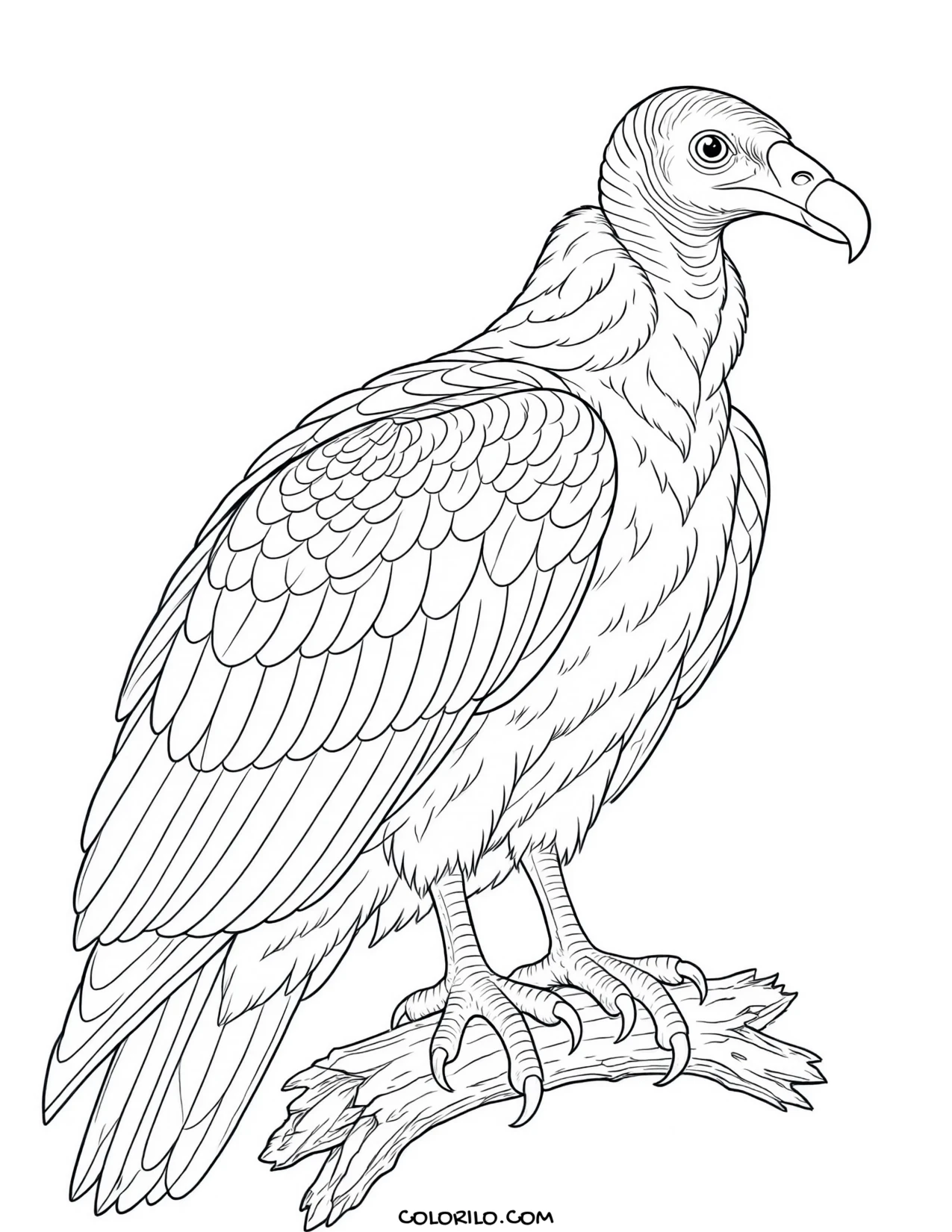 An indigo bunting coloring page