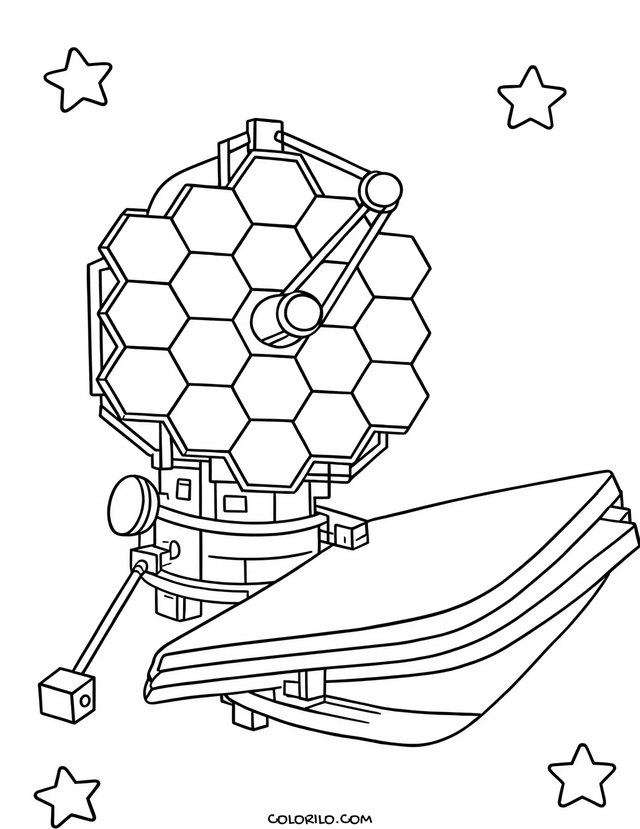 The James Webb Space Telescope coloring page