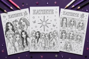 Katseye coloring pages