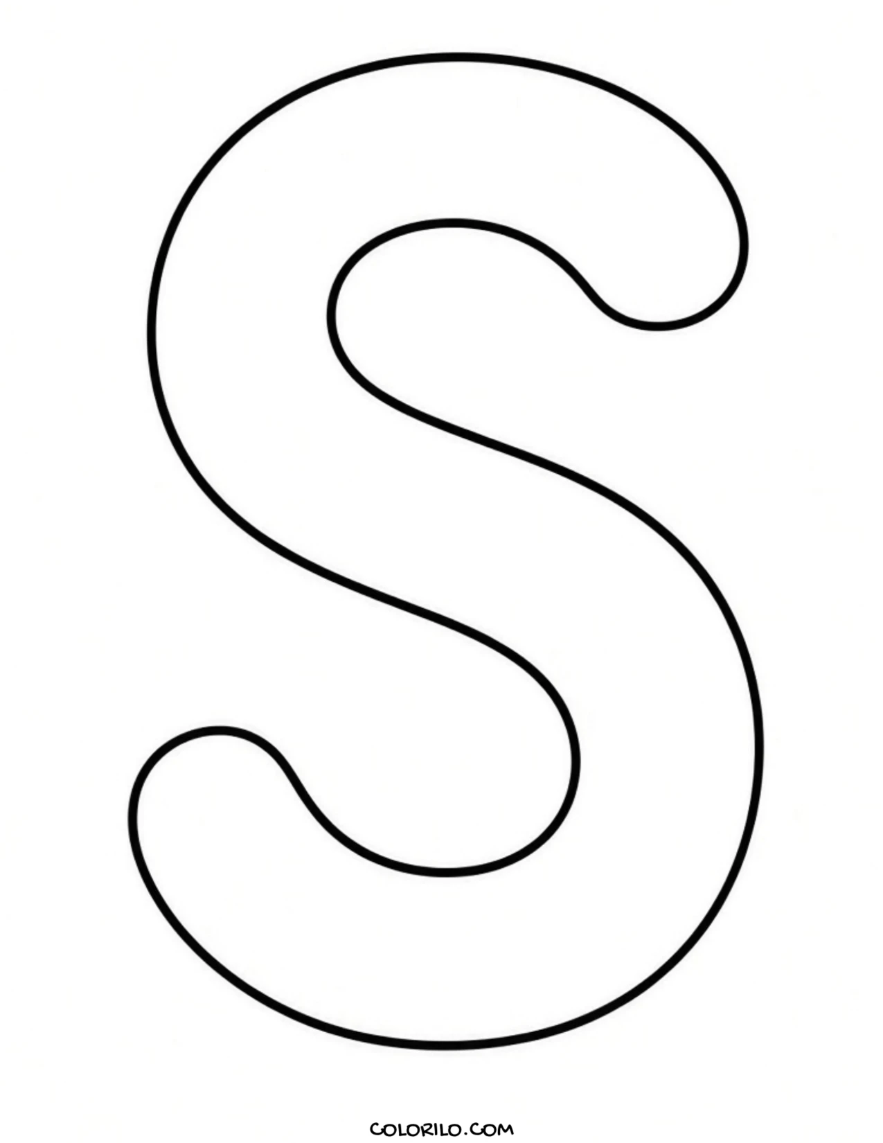 The letter C coloring page