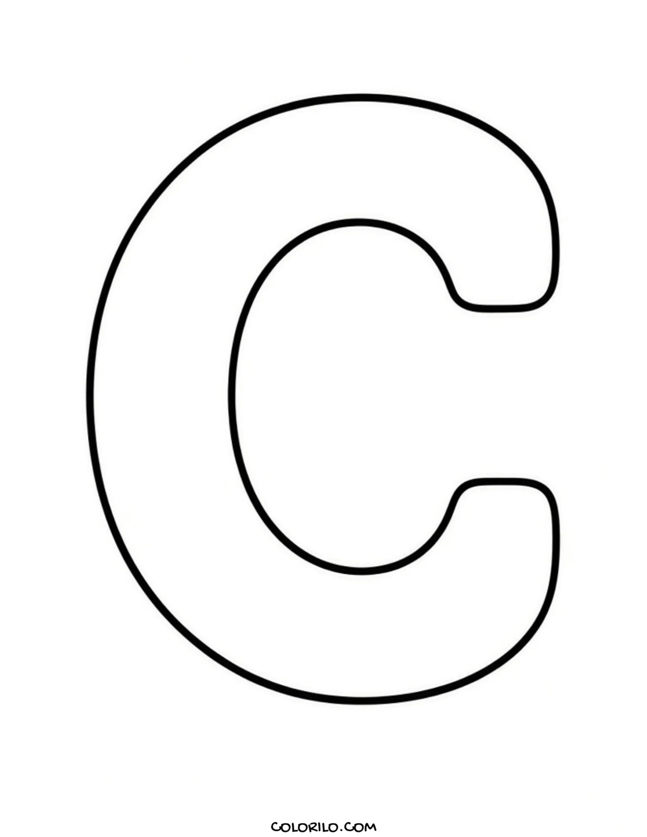 The letter G coloring page