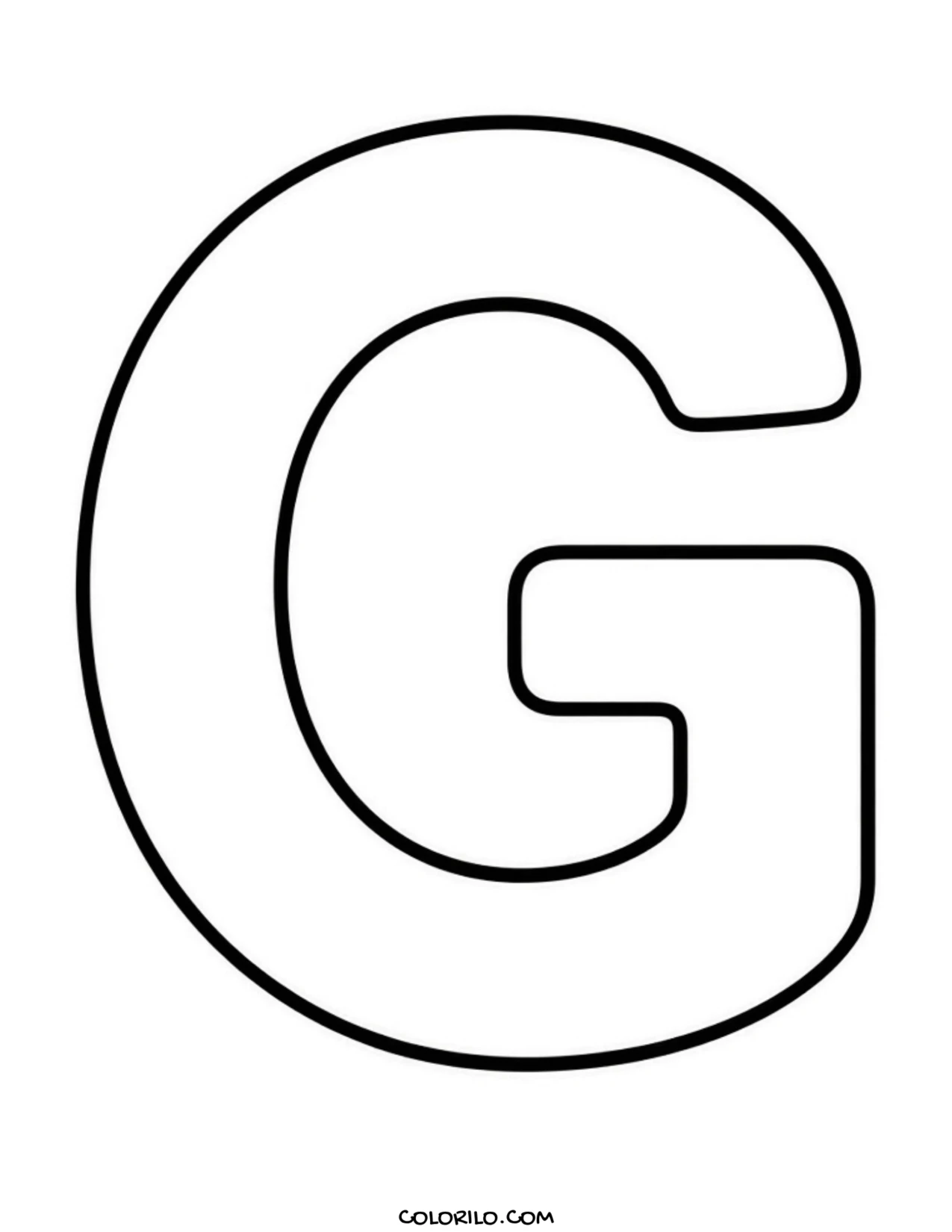 The letter S coloring page