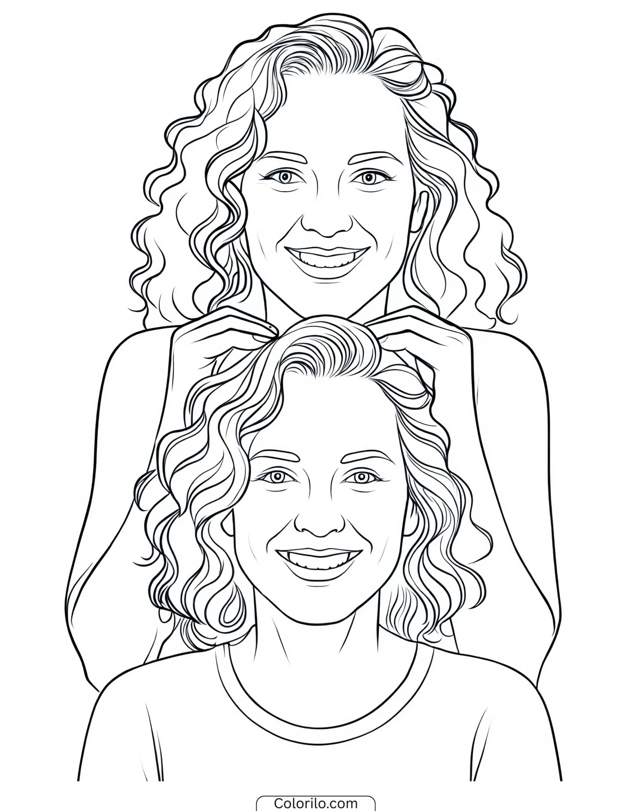 Manon and Daniela of KATSEYE together coloring page