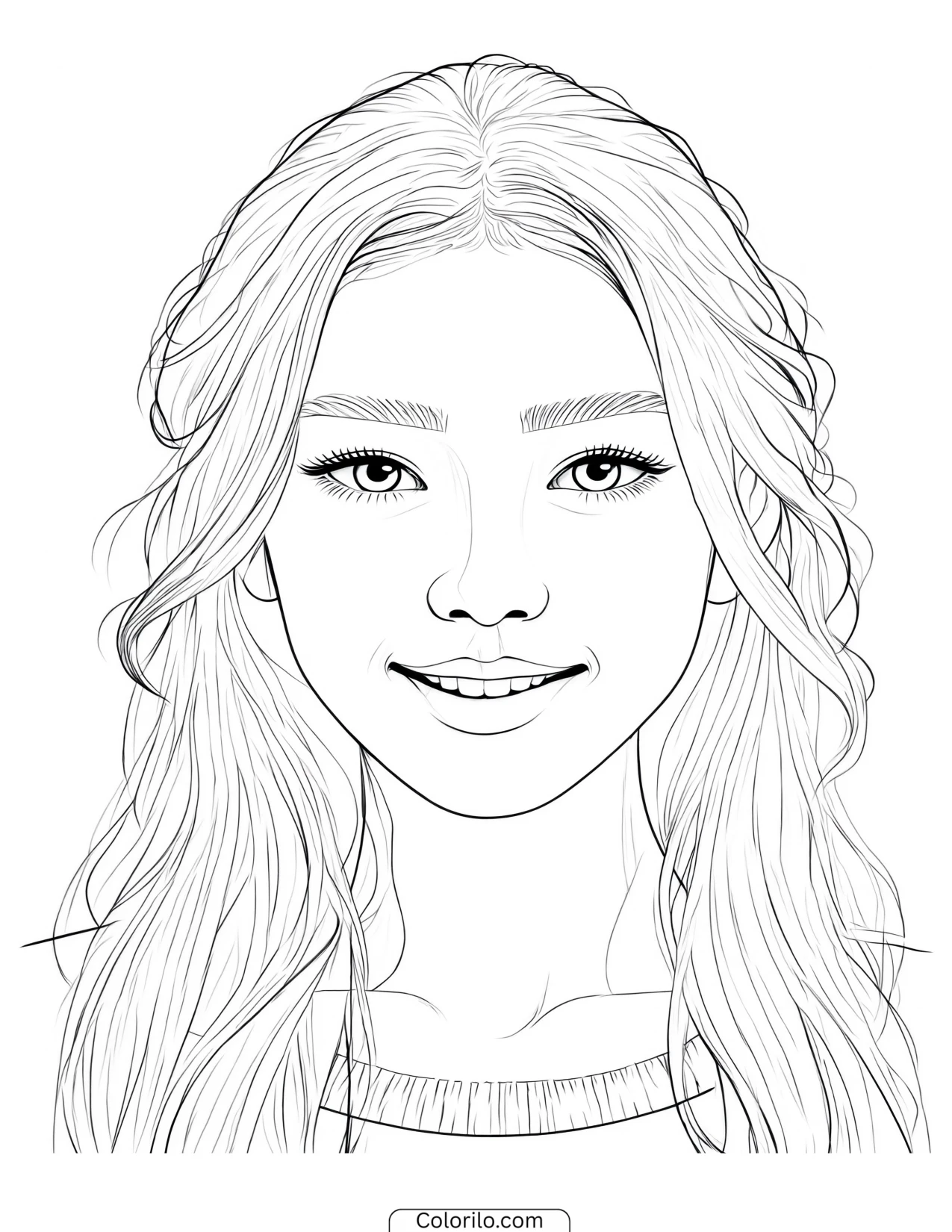 Megan of KATSEYE coloring page