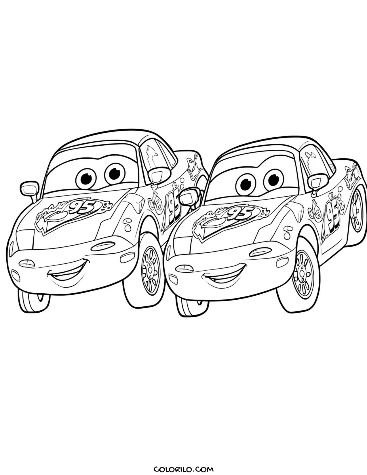 Mia and Tia the twins coloring page