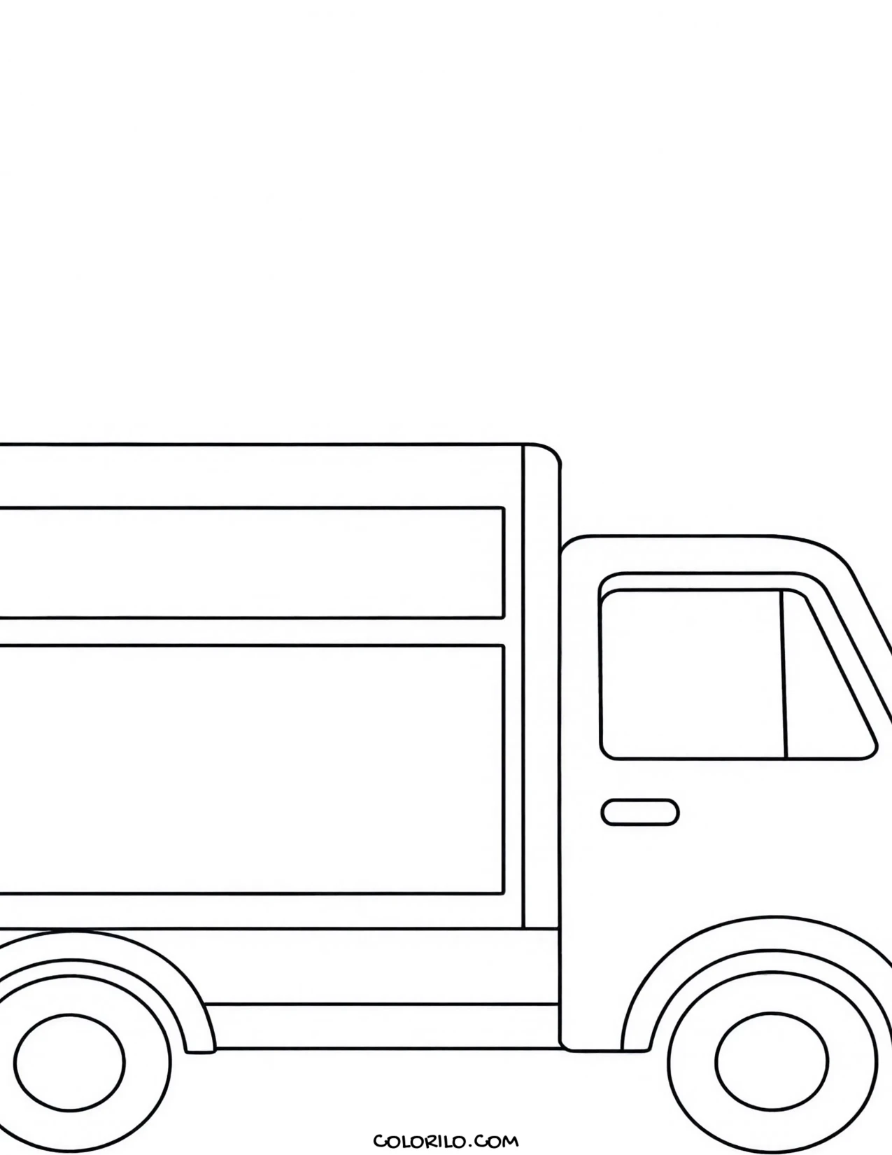 A classic milk float coloring page