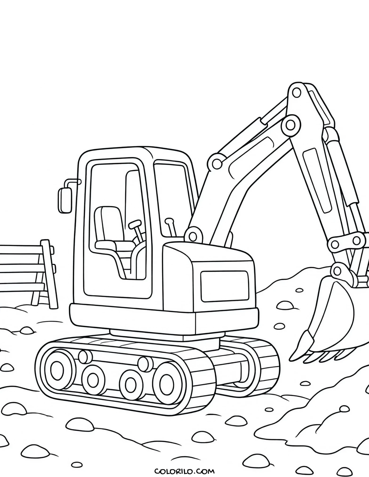 A motorbike in side view coloring page