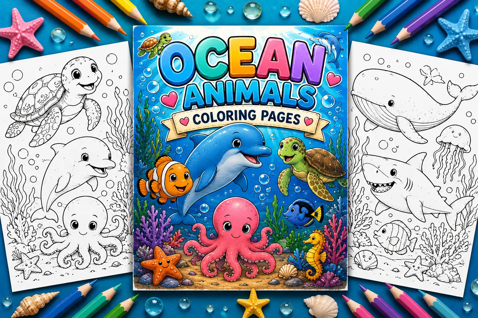 ocean animals coloring pages