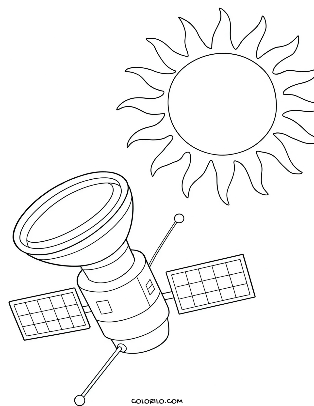 The Parker Solar Probe coloring page
