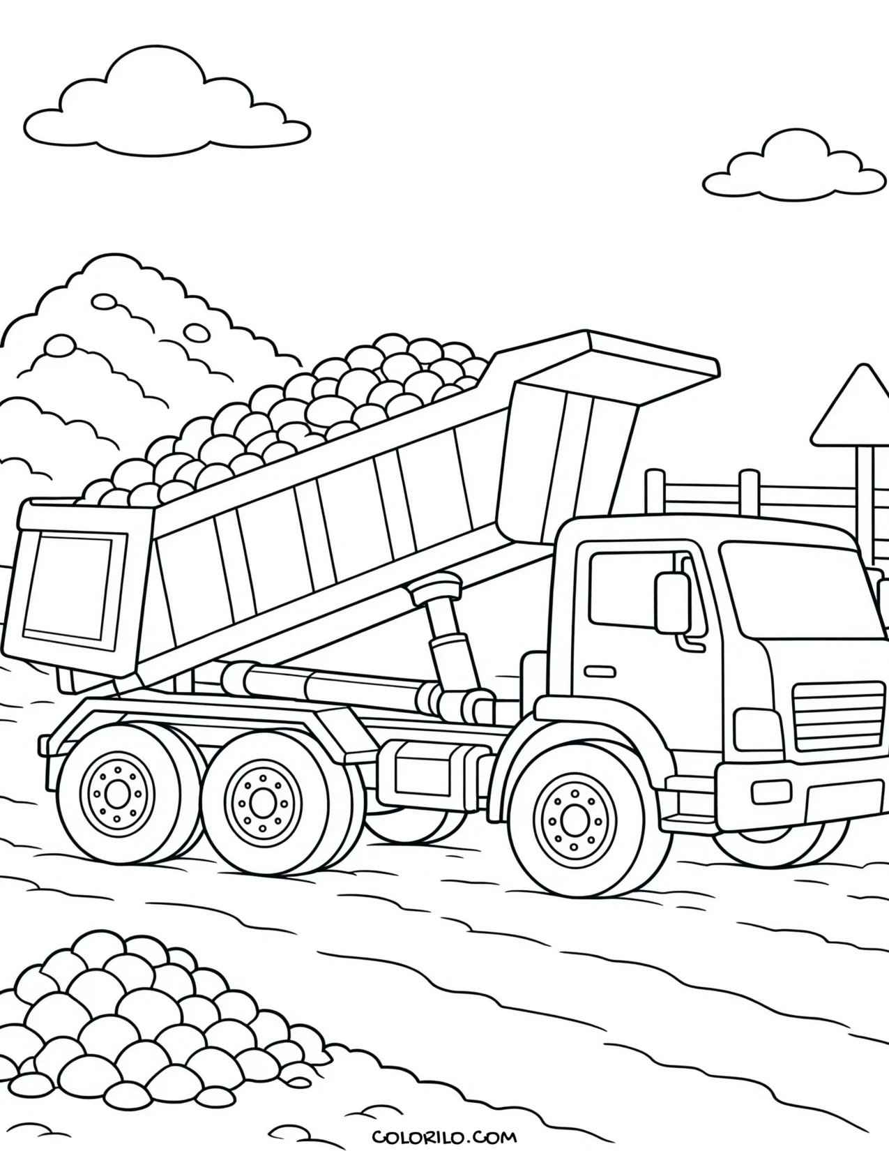 A quad bike seen from the front coloring page