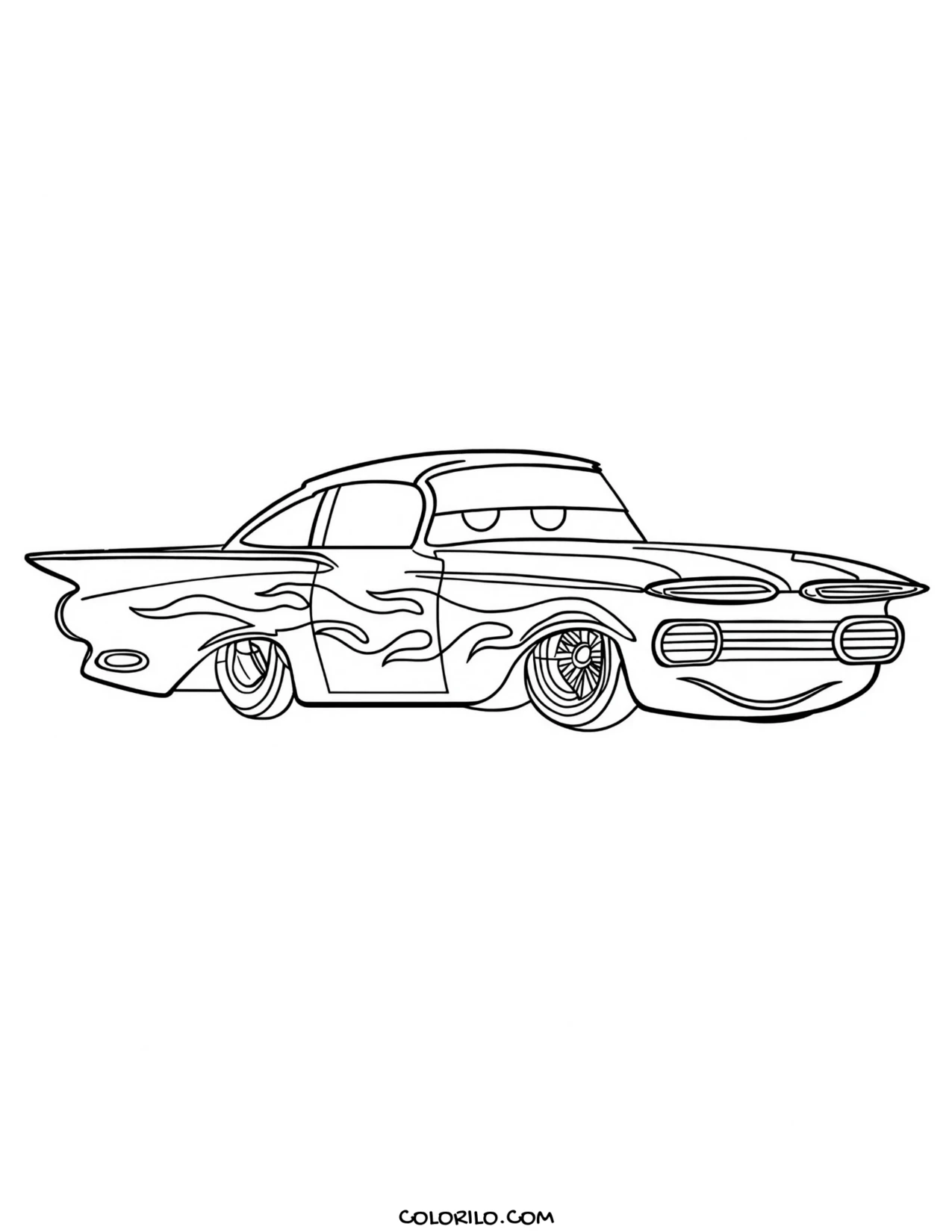 Ramone in side profile coloring page