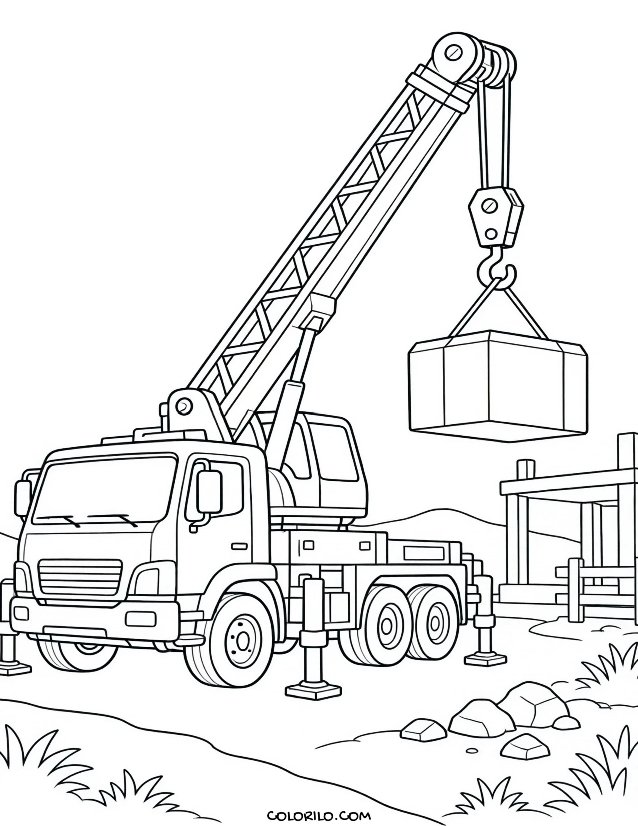 A saloon car going through the car wash coloring page