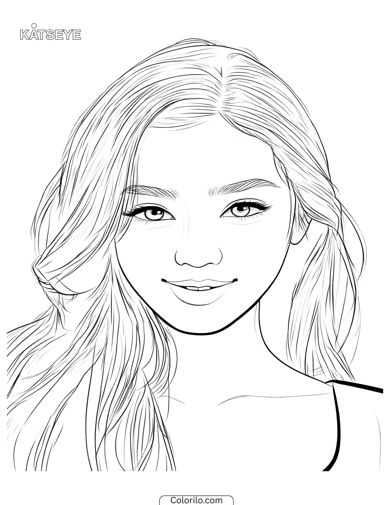 Sophia of KATSEYE coloring page