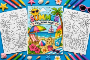 Summer coloring pages
