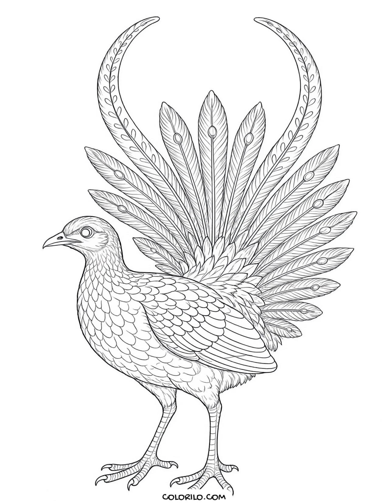 A swallow-tailed kite coloring page