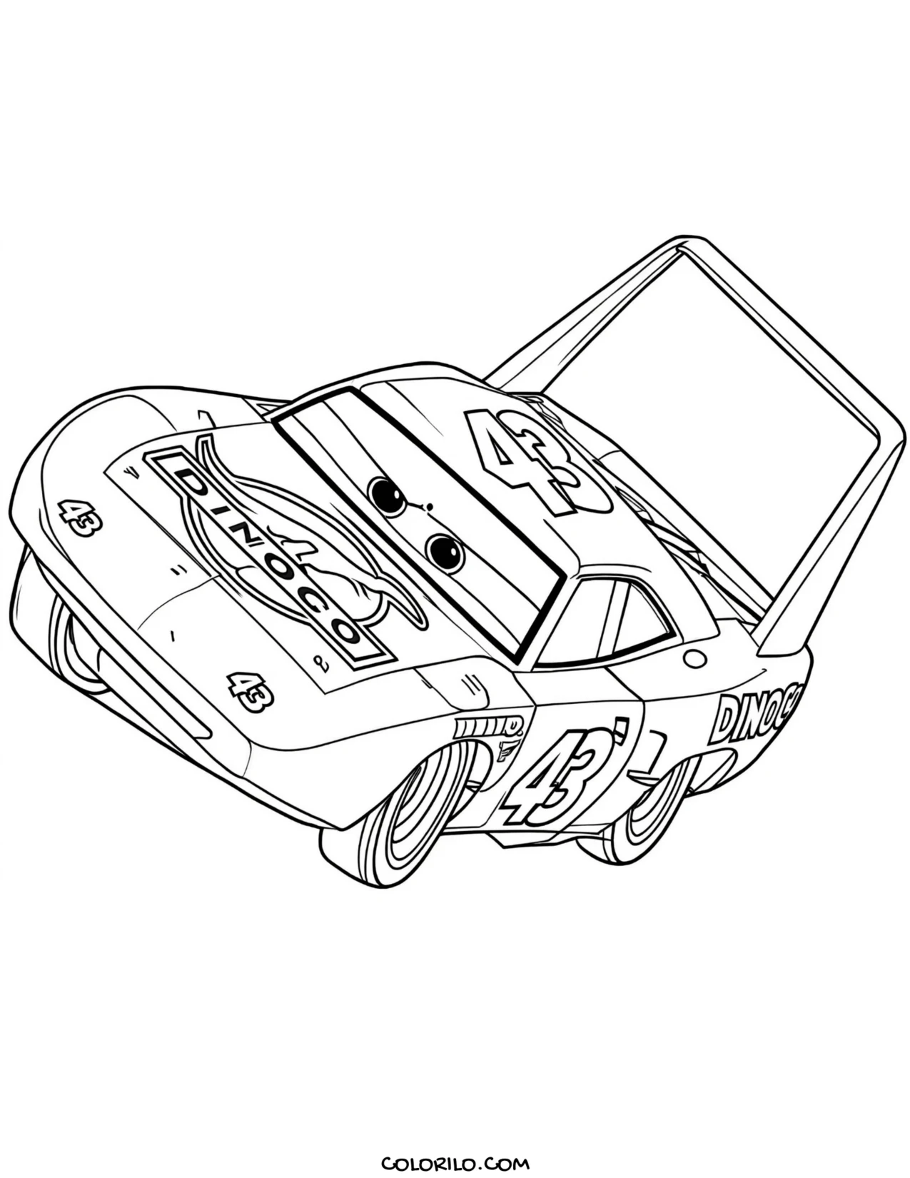 The King seen from above coloring page