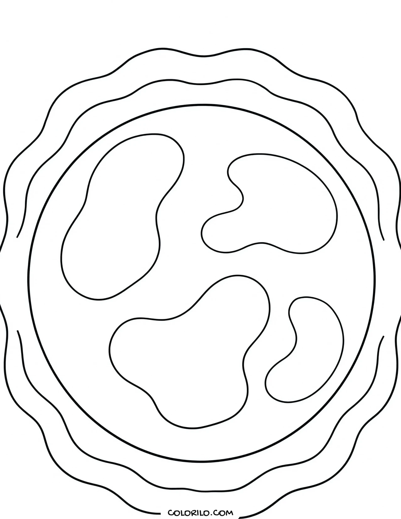 The lakes on Titan's surface coloring page